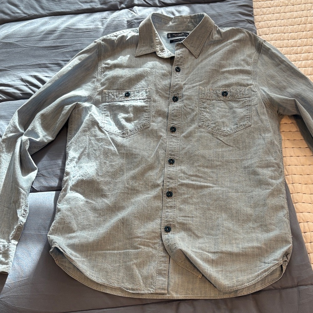 Lucky Brand Light Blue Classic Fit work Shirt